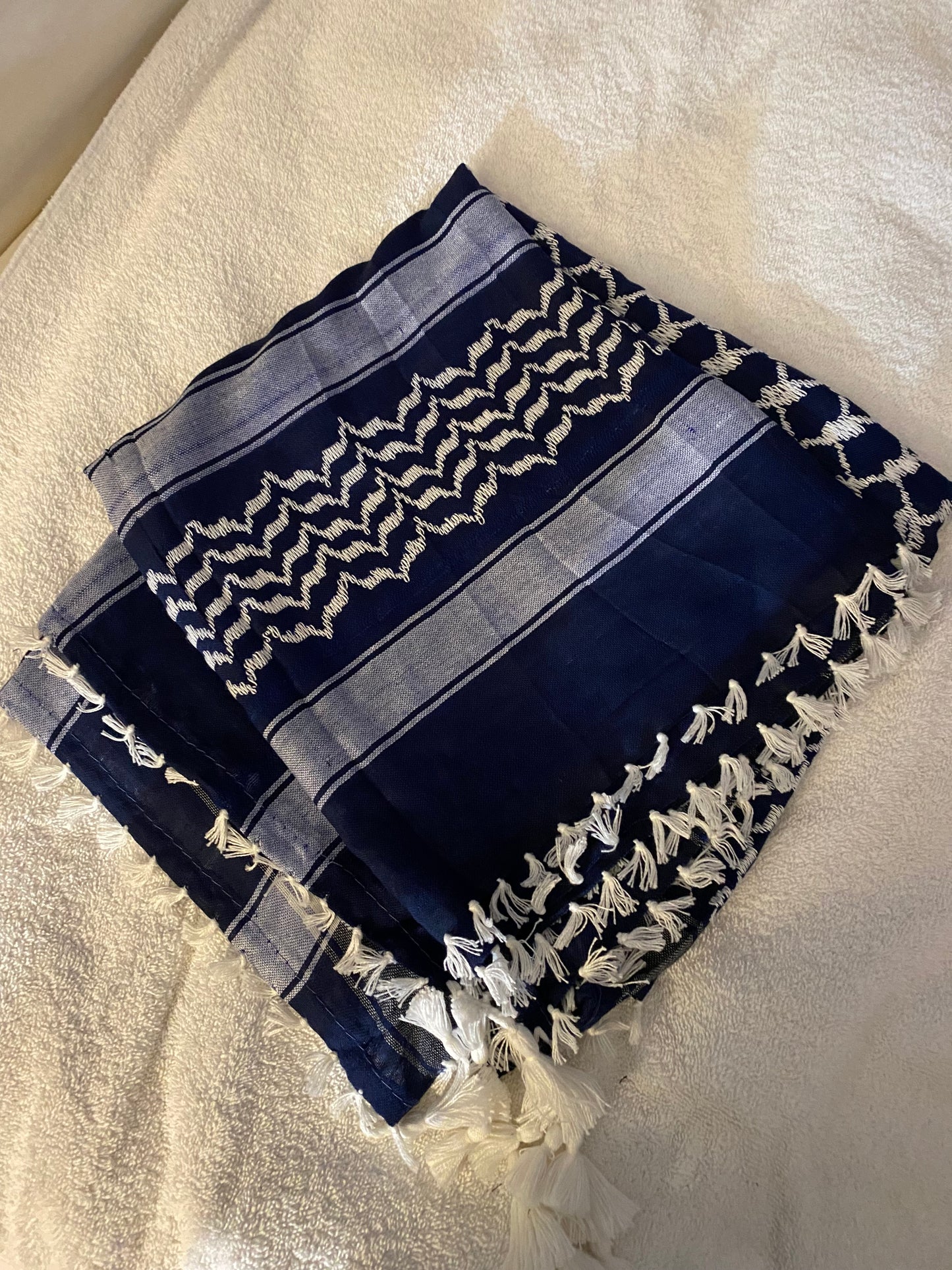 Navy blue keffiyeh